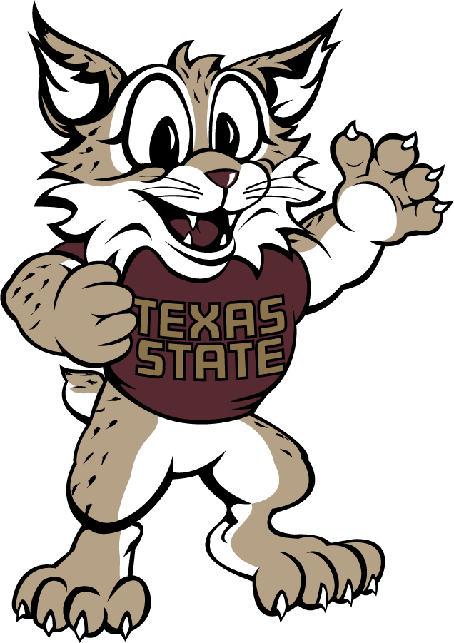 Texas State Bobcats 2015-Pres Mascot Logo diy DTF decal sticker